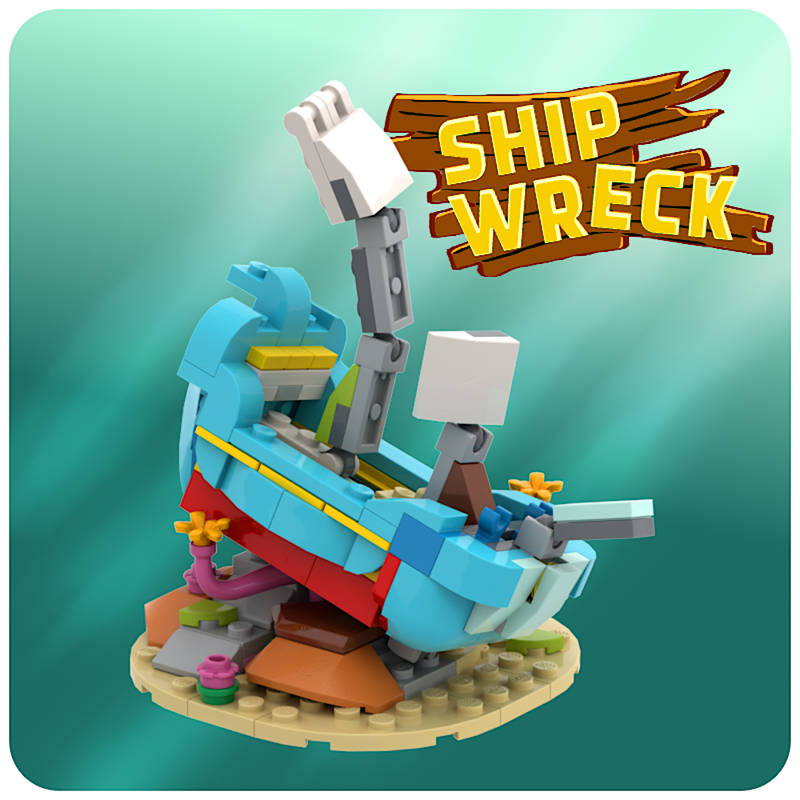 Lego Shipwreck! (Dolphin and Turtle 31128 + Super Robot 31124)