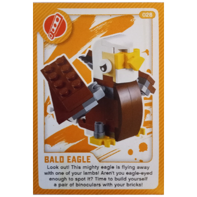 Lego Trading Card, Create the World Living Amazingly - Bald Eagle