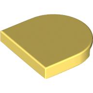 Lego Tile Round 2 x 2 Half Circle / Bright Light Yellow