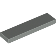 Lego Tile 1 x 4 with Groove / Light Gray