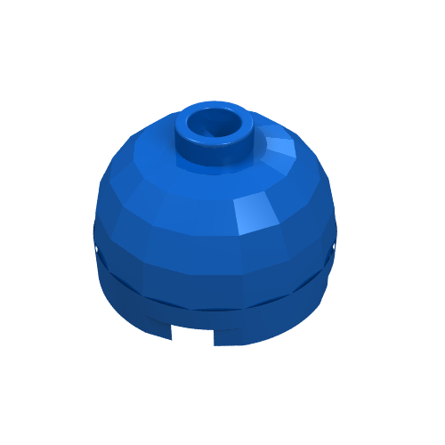 Lego Brick Round 2 x 2 Dome Top, Blocked Open Stud, Bottom Axle Holder / Blue