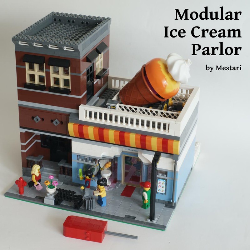 Lego Modular Ice Cream Parlor with Power Functions