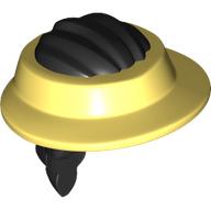Lego Hair and Hat, Visor Bright Light Yellow Pattern