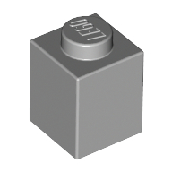 Lego Brick 1 x 1 / Light Bluish Gray