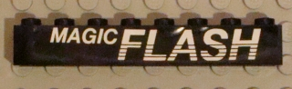Lego Brick 1 x 8 with White 'MAGIC FLASH' Pattern (Sticker) - Set 5581
