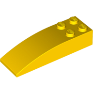 Lego Brick Curved 6 x 2 / Yellow