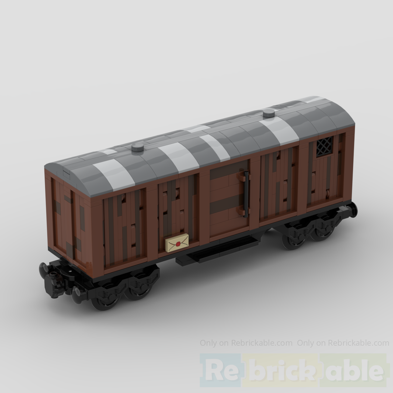 Lego 7 stud wide, old style train car for 10277 crocodile locomotive
