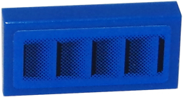 Lego Tile 1 x 2 with Black Air Vents Faded on Blue Background Pattern (Sticker) - Set 8147