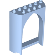 Lego Panel 2 x 6 x 6 with Gothic Arch / Bright Light Blue