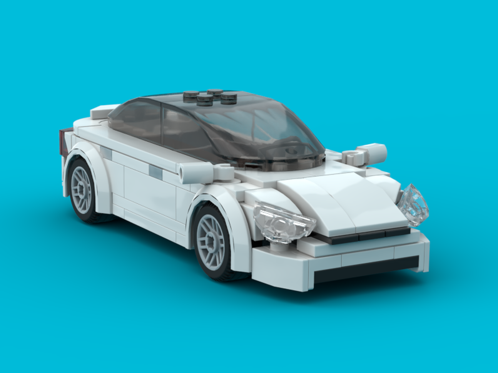 Lego Tesla model s, 6 studs wide V2