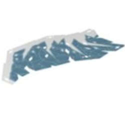 Lego Wing, Right, Medium Azure Ice Print