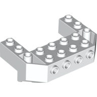 Lego Brick Special, Train Front Sloping Base Wedged with 4 Studs on Front and 2 x 4 Cutout / White