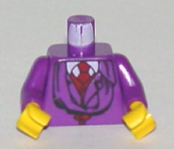 Lego Torso Harry Potter Quirrell Pattern / Purple Arms / Yellow Hands