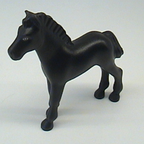 Lego Belville, Animal, Horse / Foal with Brown Eyes / Black