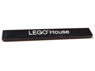 Lego Tile 1 x 8 with White 'LEGO House' Pattern (Undetermined Type)