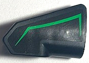 Lego Technic, Panel Fairing # 8 Very Small Smooth Short, Side B with Bright Green Stripe Pattern (Sticker) - Set 42170