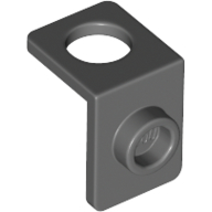 Lego Minifig Neckwear Bracket [One Stud] - Reinforced / Dark Bluish Gray