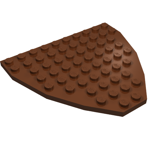 Lego Wedge Plate 9 x 10 Boat Bow / Reddish Brown