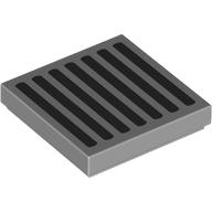Lego Tile 2 x 2 with Black Lines Print