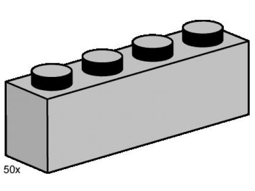 Lego 1 x 4 Light Gray Bricks