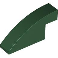 Lego Brick Curved 1 x 4 x 1 2/3 No Studs / Dark Green