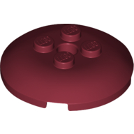 Lego Dish 4 x 4 with 4 Studs / Dark Red