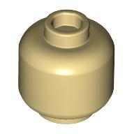 Lego Minifig Head [Plain] [Vented Stud - 2 Holes] / Tan