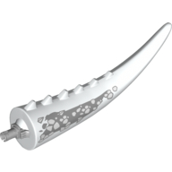 Lego Animal Body Part, Dinosaur, Indominus Rex Tail, with Spikes and Pin, Gray Markings Print