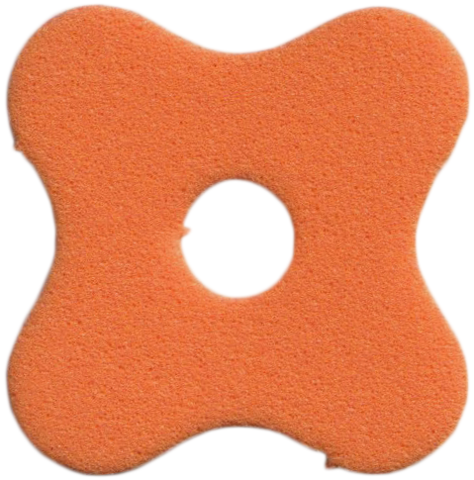 Lego Scala Foam For Set 3148-1, Flower 4 Petals / Orange