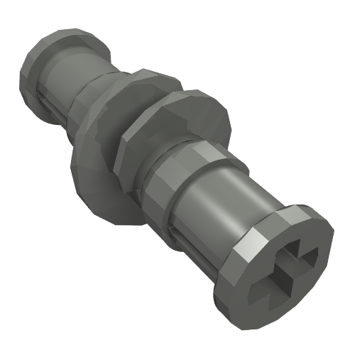 Lego Technic Worm Gear 3L with Bush Ends / Dark Bluish Gray