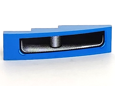 Lego Slope, Curved 4 x 1 with Black and Light Bluish Gray Roll Cage Pattern Model Left Side (Sticker) - Set 75891