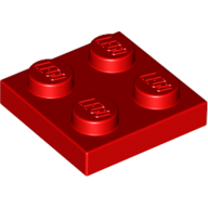 Lego Plate 2 x 2 / Red
