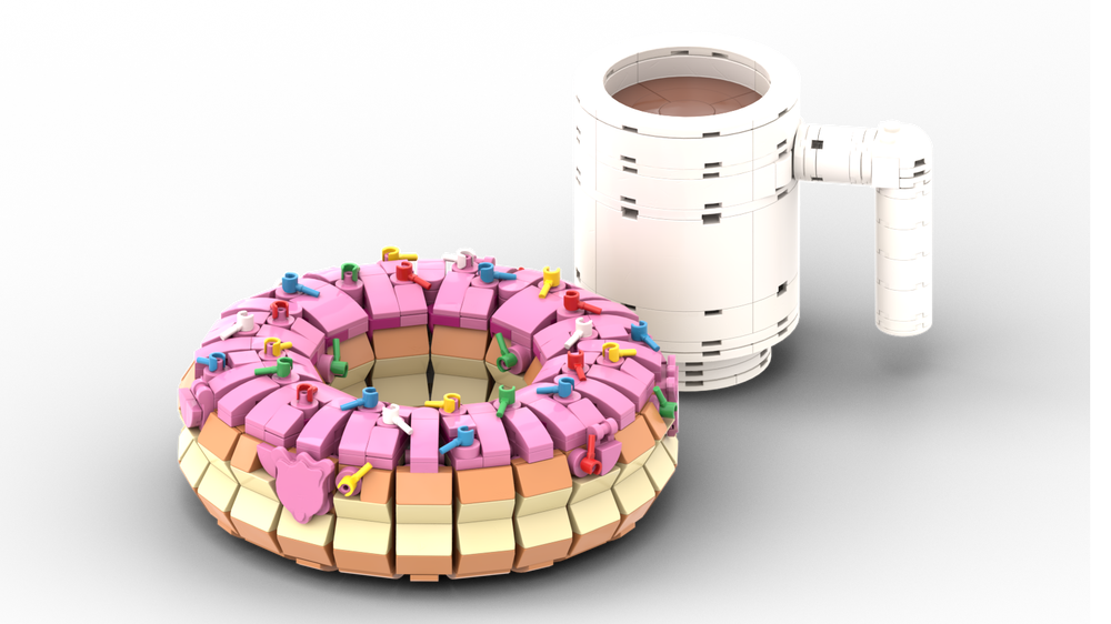 Lego Pink Sprinkle Donut & Coffee