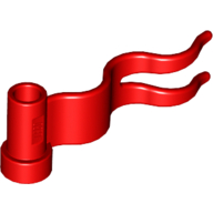 Lego Flag 4 x 1 Wavy [First Wave Right] / Red