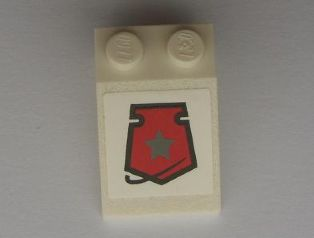 Lego Slope 33 3 x 2 with Space Police 3 Badge Pattern (Sticker) - Set 5983