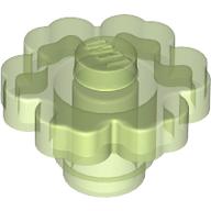 Lego Plant, Flower 2 x 2 - Round [Open Stud] / Trans-Light Bright Green