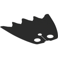 Lego Neckwear Cape, Scalloped 5 Points with Black Back [Spongy Stretchable Fabric]