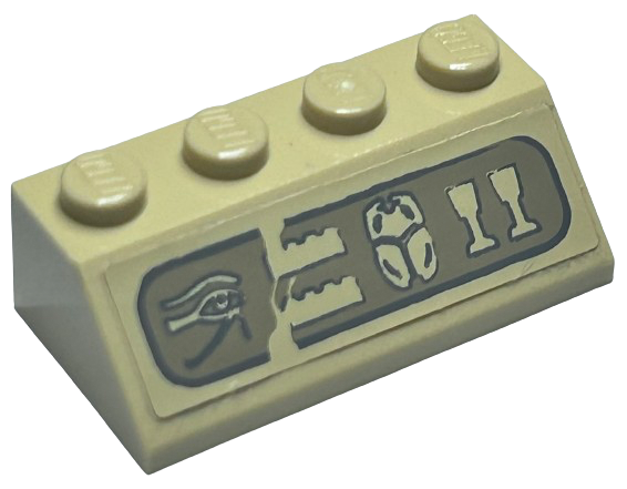 Lego Slope 45 2 x 4 with Hieroglyphs Pattern (Sticker) - Set 7327
