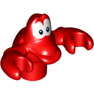 Lego Animal, Crab with Sebastian Print / Red