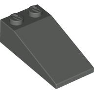 Lego Brick Sloped 18° 4 x 2 / Dark Gray