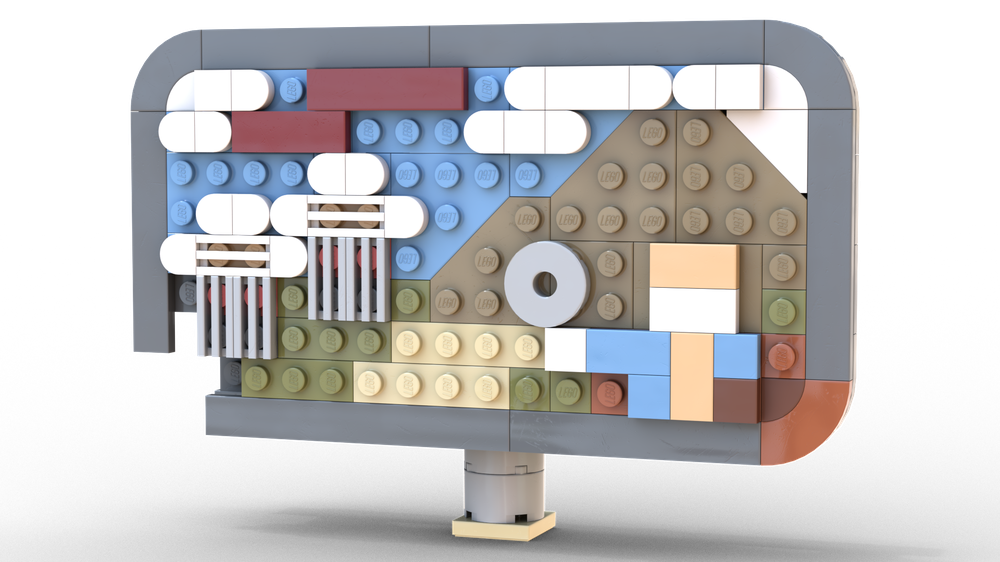 Lego Fallout Vault-Tec Billboard (decrepid)