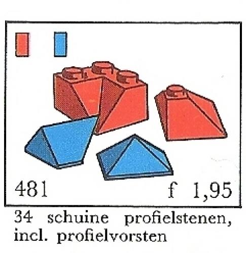 Lego Slopes Regular, Double, Angle, Valley and Corner, Blue (System)