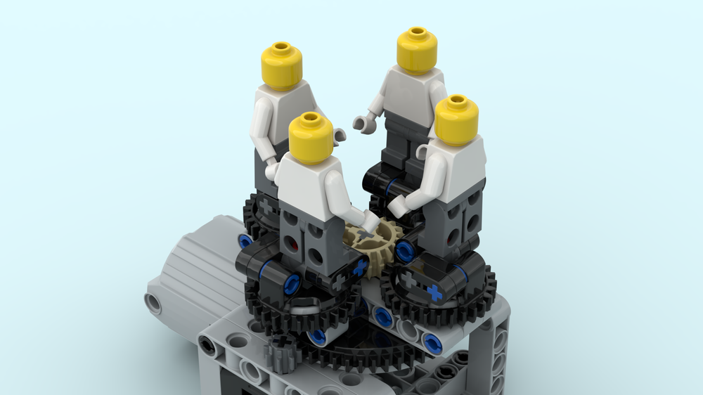 Lego minifigure double roration