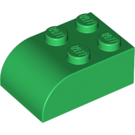 Lego Brick Curved 2 x 3 / Green
