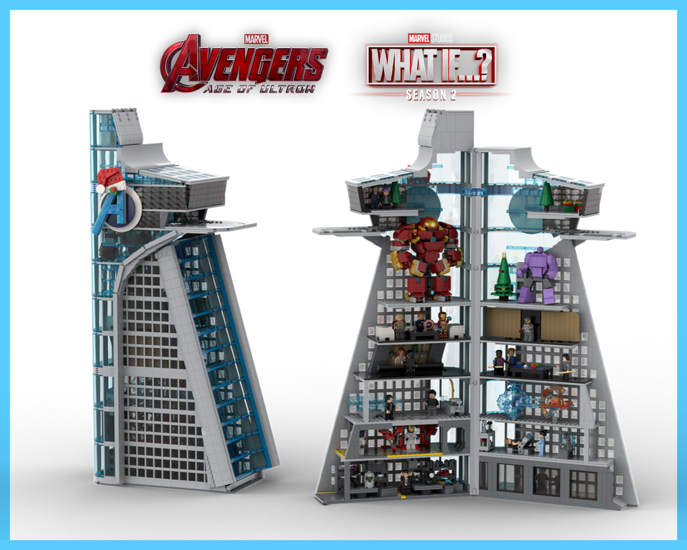 Lego Avengers Tower (full interior) (age of ultron + what if...? season2)