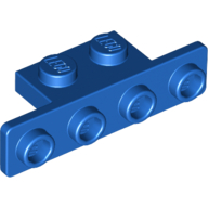 Lego Bracket 1 x 2 - 1 x 4 [Rounded Corners] / Blue