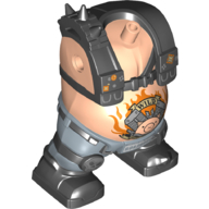 Lego Body Giant, Road Hog Black Vest, Sand Blue Legs