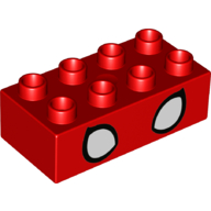Lego Duplo Brick 2 x 4 with Spider-Man Eyes Print