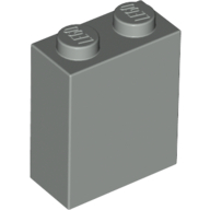Lego Brick 1 x 2 x 2 with Inside Axle Holder / Light Gray