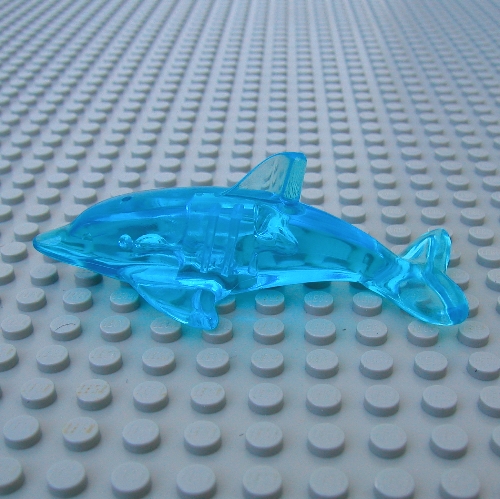 Lego Animal, Dolphin (Abnormal Connection - Exclusive to Trans-Light Blue) / Trans-Light Blue